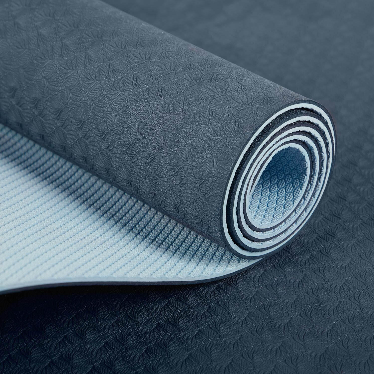 Slipvaste yogamat Bodhi Flow 5 mm blauw 4/7