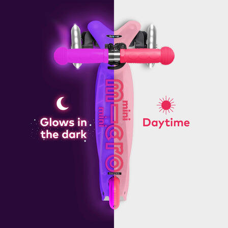 Patinete Scooter 3 Ruedas Micro Mini Deluxe LED Glow rosa 3/7