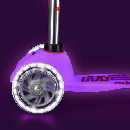 Patinete Scooter 3 Ruedas Micro Mini Deluxe LED Glow rosa 2/7