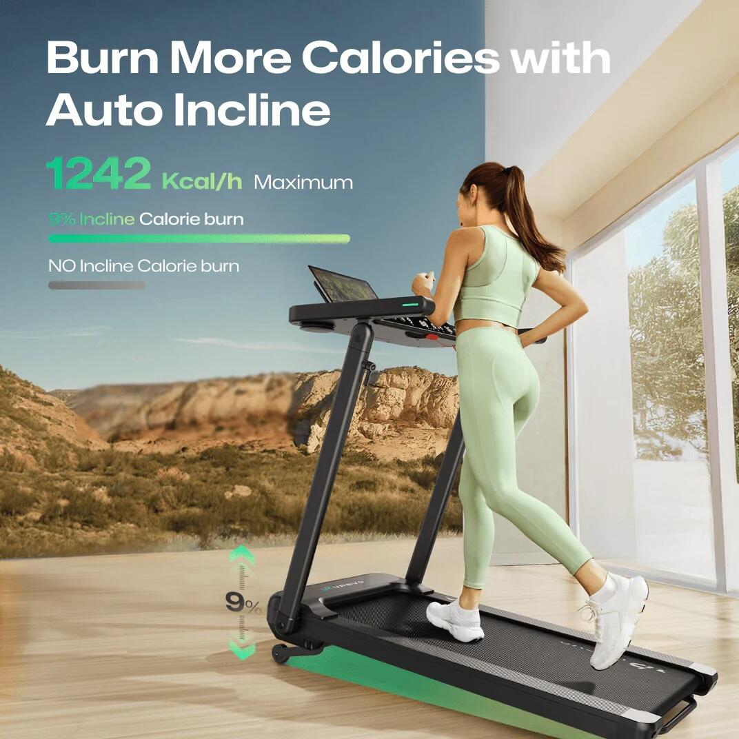 Foldable walking treadmill Foldi 3S with smart features & console 6/7