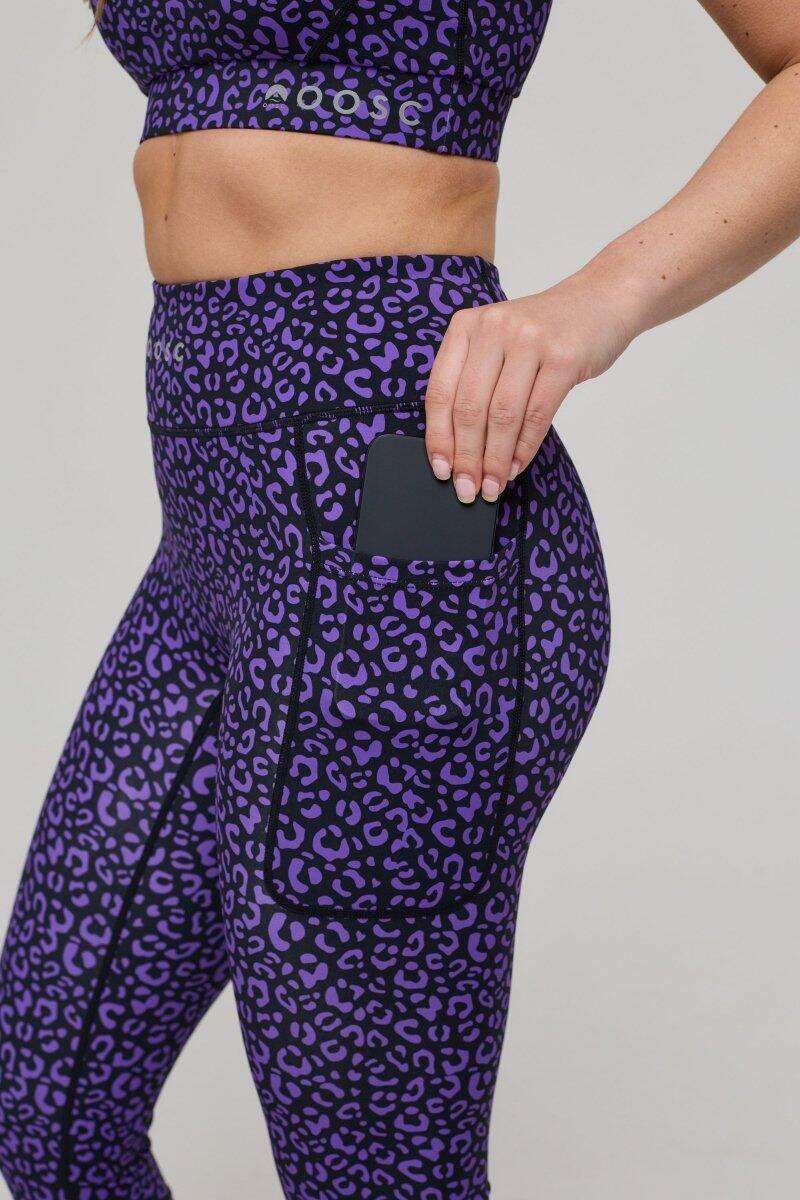 Dames Fitness Legging Hoge Taille Infinite Purple Leopard 3/5