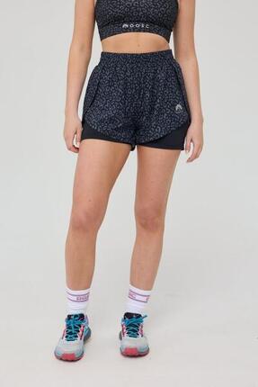 Damen Running Shorts 2-in-1 Elite Black Leopard