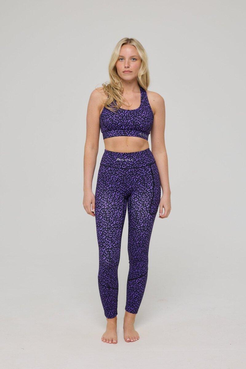 Dames Fitness Legging Hoge Taille Infinite Purple Leopard 4/5