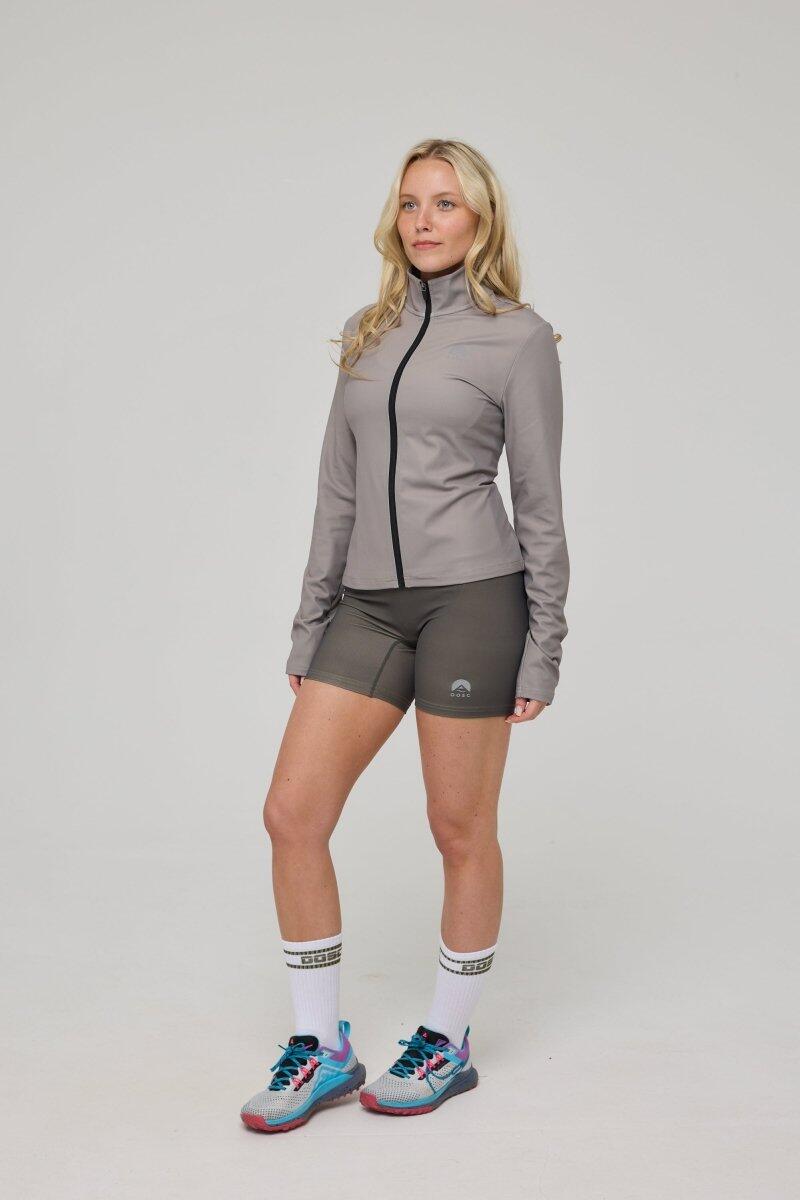 Infinite Cropped Zipped Jacket - Khaki 3/6
