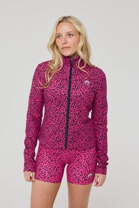 Veste courte zippée Infinite - Rose Léopard