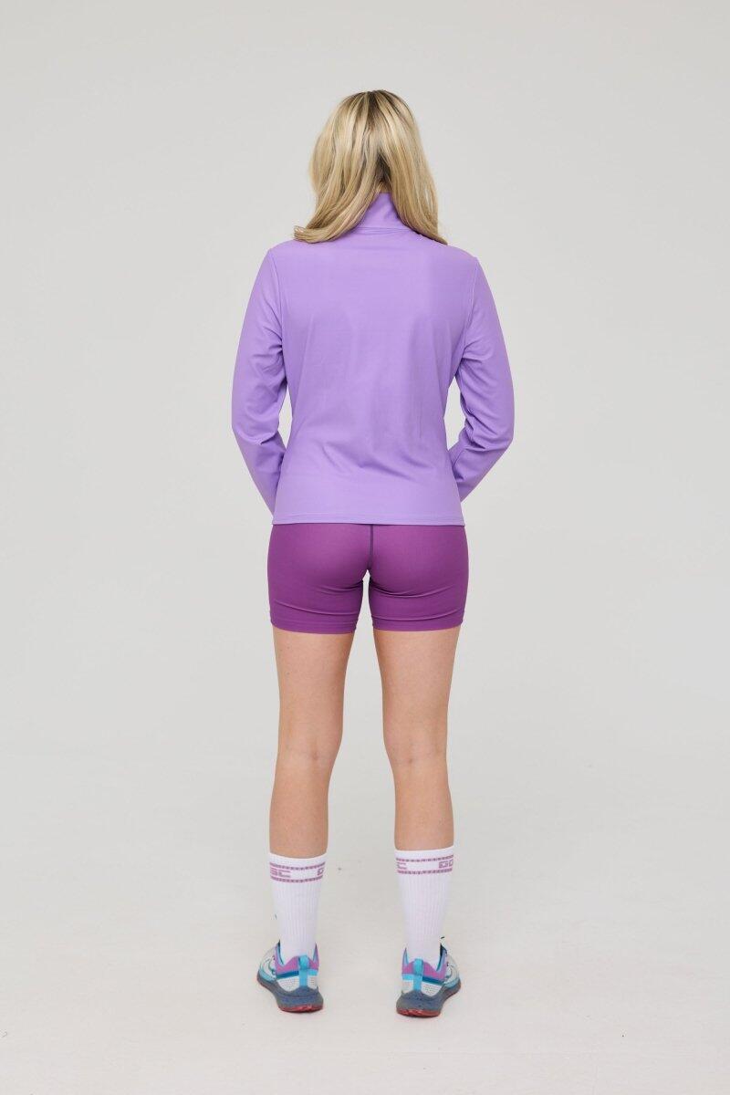 Dames Fitness Zip-Jas Crop Infinite Lila 2/4