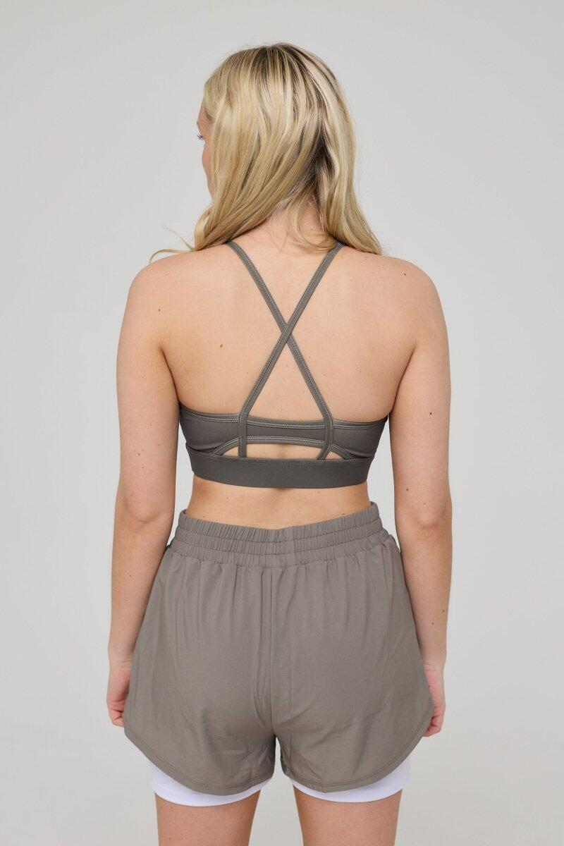 Femme Fitness Brassière Maintien Moyen Infinite Kaki 2/6