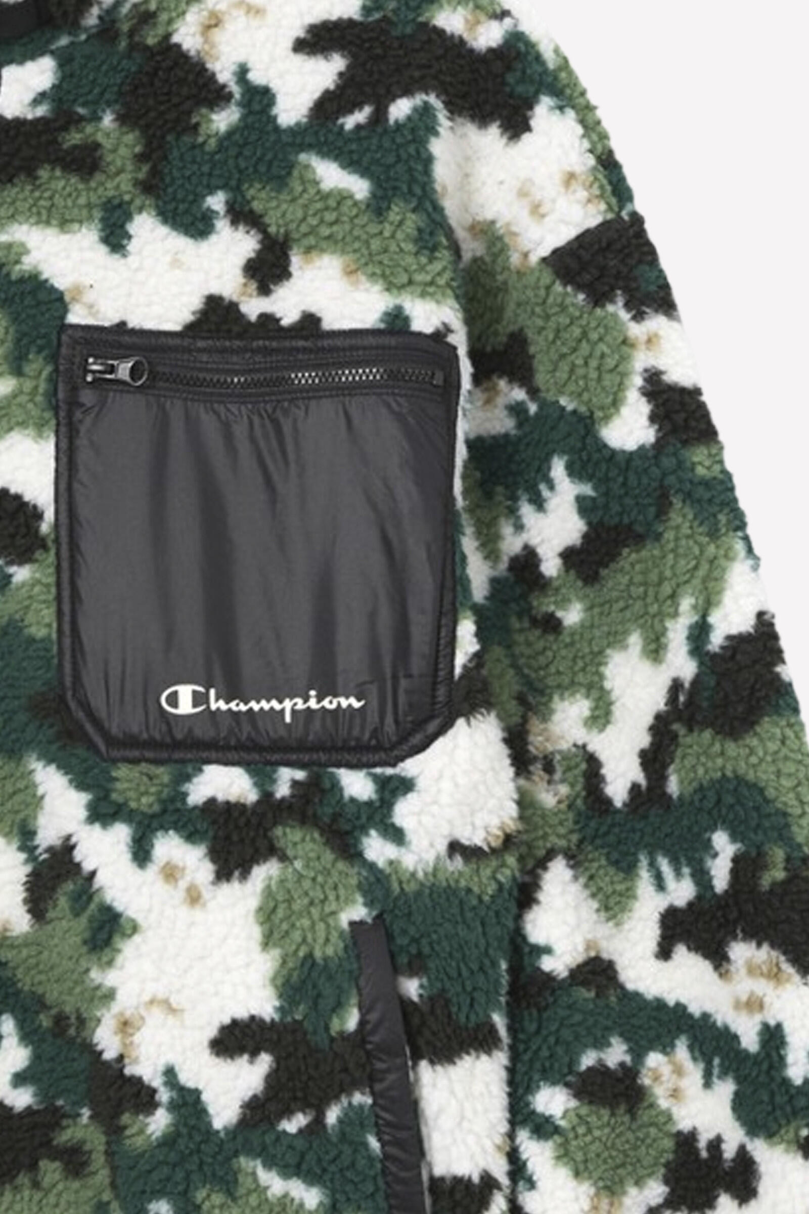 Champion Forro Polar Half Zip Top Blanco/negro/verde 3/5