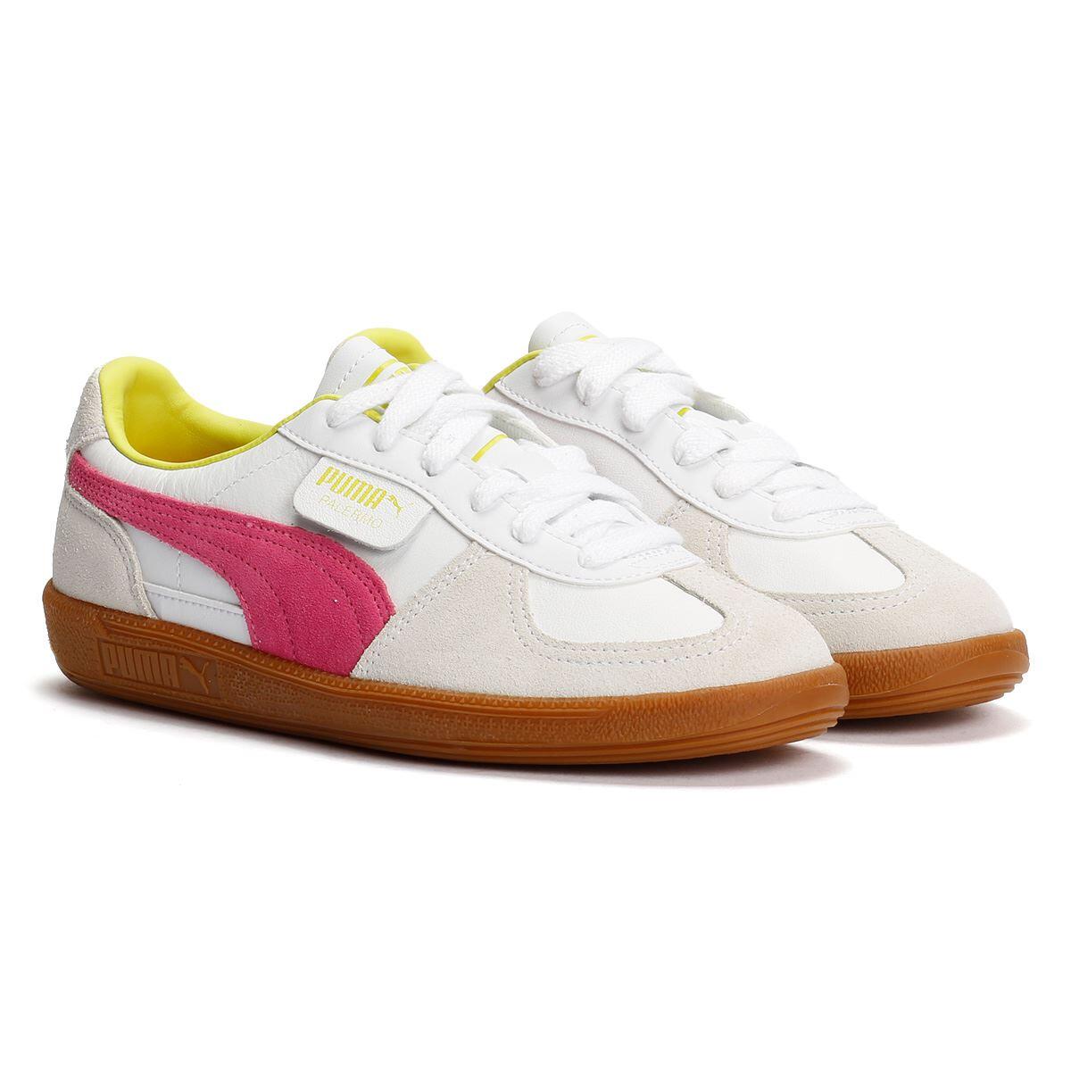 Puma Palermo Leather Men's White/Pink Trainers 1/6