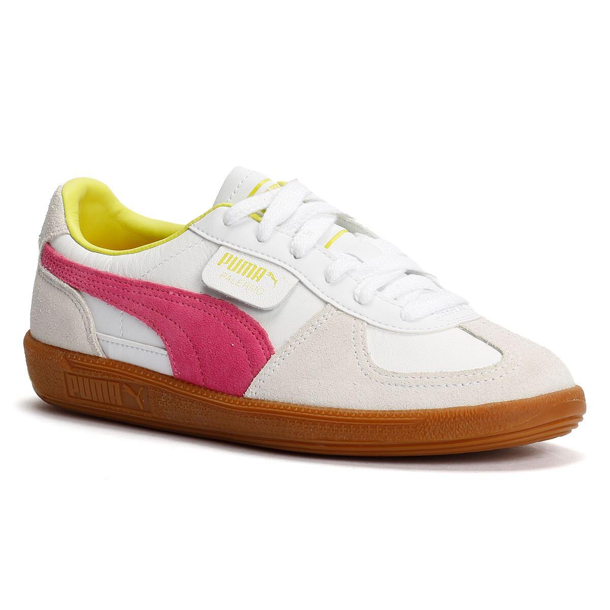 Puma Palermo Leather Men's White/Pink Trainers 2/6