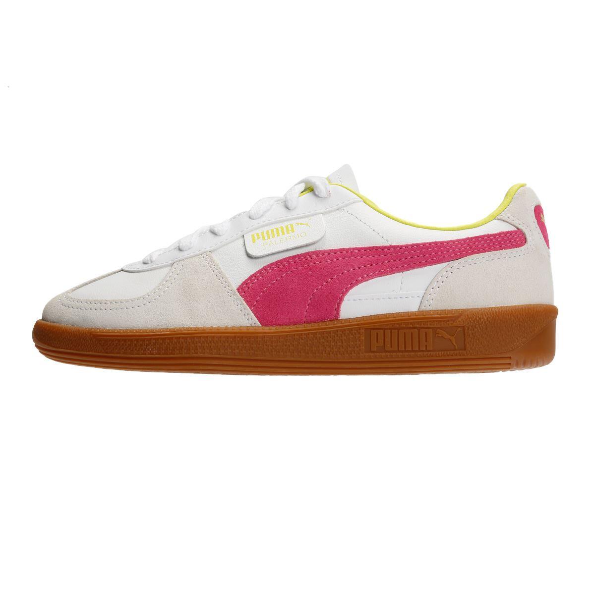 Puma Palermo Leather Men's White/Pink Trainers 6/6