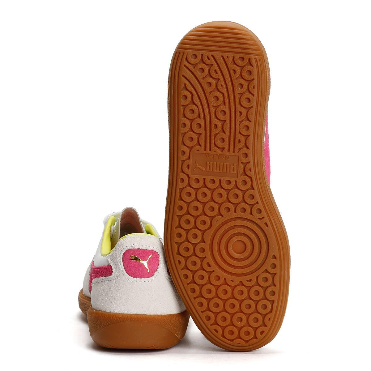 Puma Palermo Leather Men's White/Pink Trainers 4/6