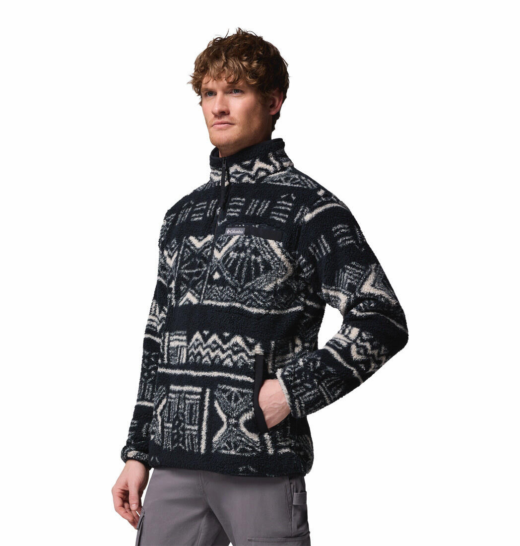 COLUMBIA Rugged Ridge™ High Pile Half Zip - Black Deschutes 3/6