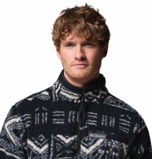 Fleece Pullover Herren - COLUMBIA Rugged Ridge™ High Pile Half Zip - Black