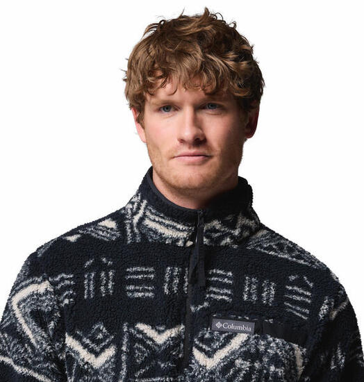 Fleece Pullover Herren - COLUMBIA Rugged Ridge™ High Pile Half Zip - Black