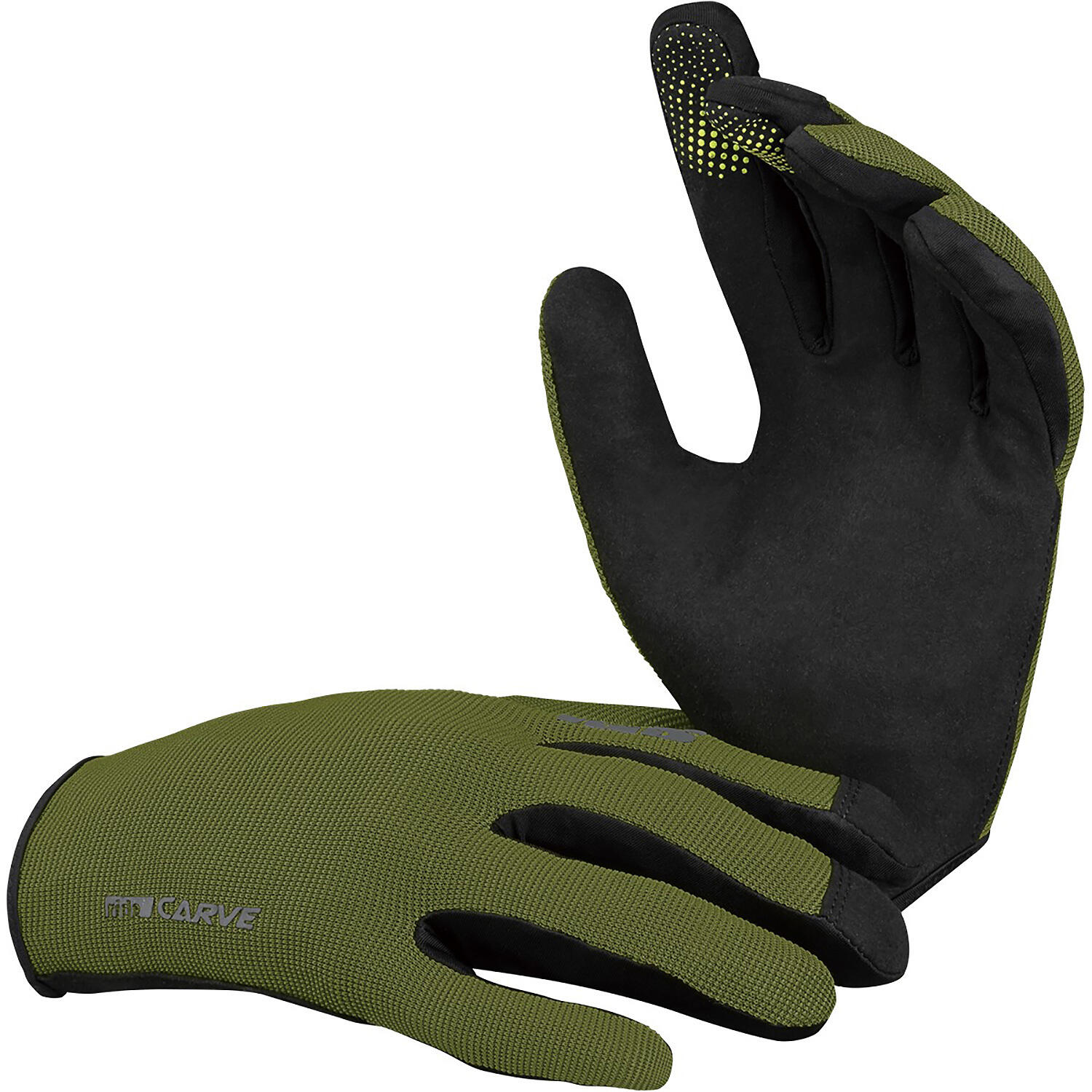 Gants Vélo Adulte - Carve Vert Olive/Noir 3/3