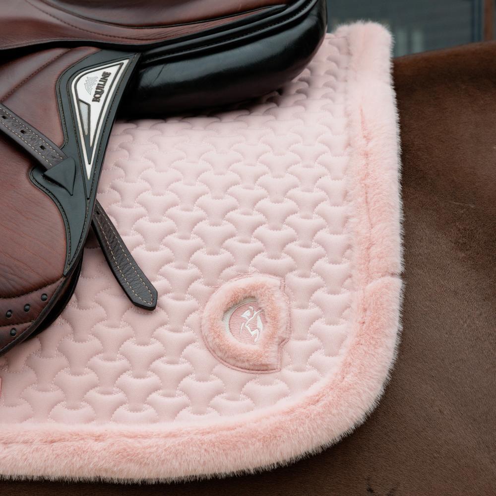 Tapis de Selle Fake Fur Plaited Quilt jumping vieille rose 3/5