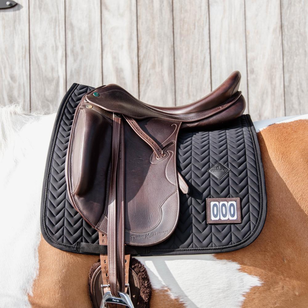 Tapis fishbone compétition dressage noir 2/4