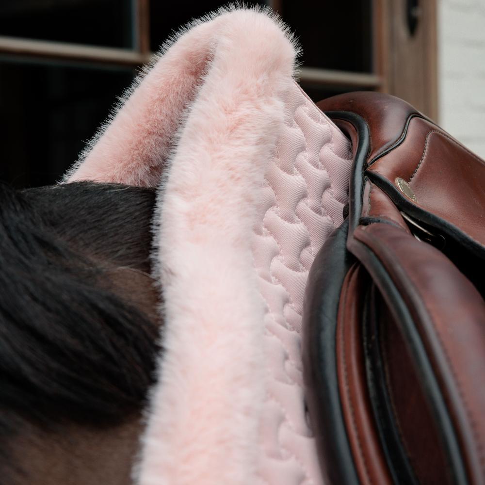 Tapis de Selle Fake Fur Plaited Quilt jumping vieille rose 4/5