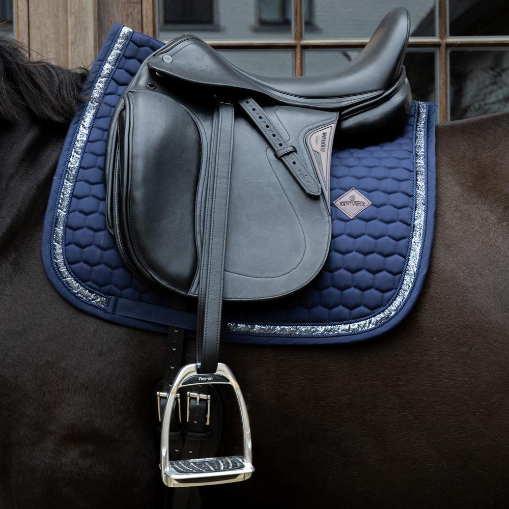 Tapis glitter band dressage marine 4/7