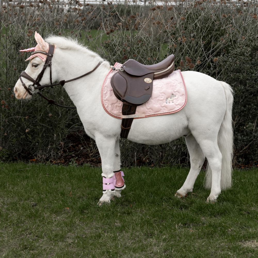 Tapis paillettes de licorne jumping light rose 3/4