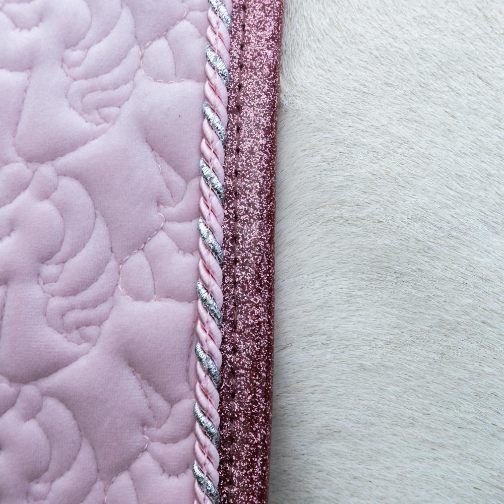 Tapis paillettes de licorne tete jumping light rose 3/5