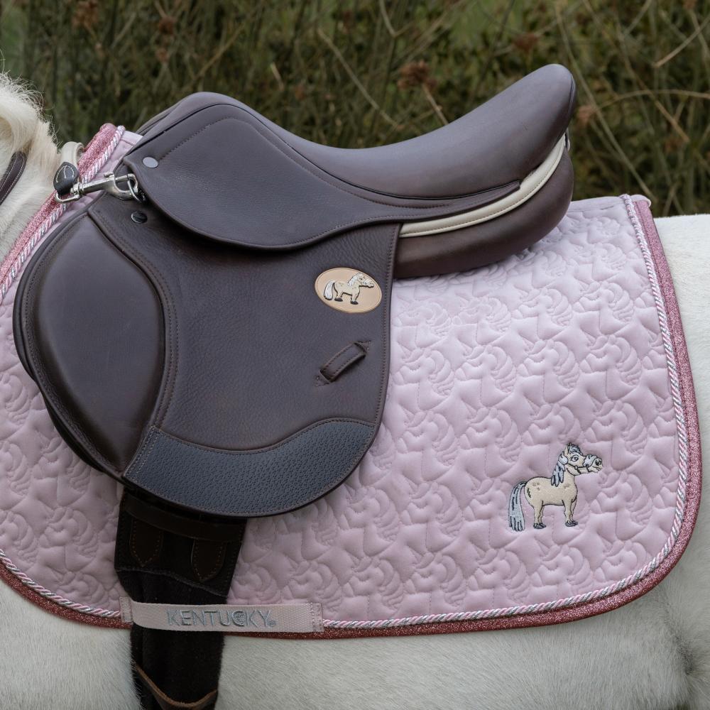 Tapis paillettes de licorne tete jumping light rose 4/5