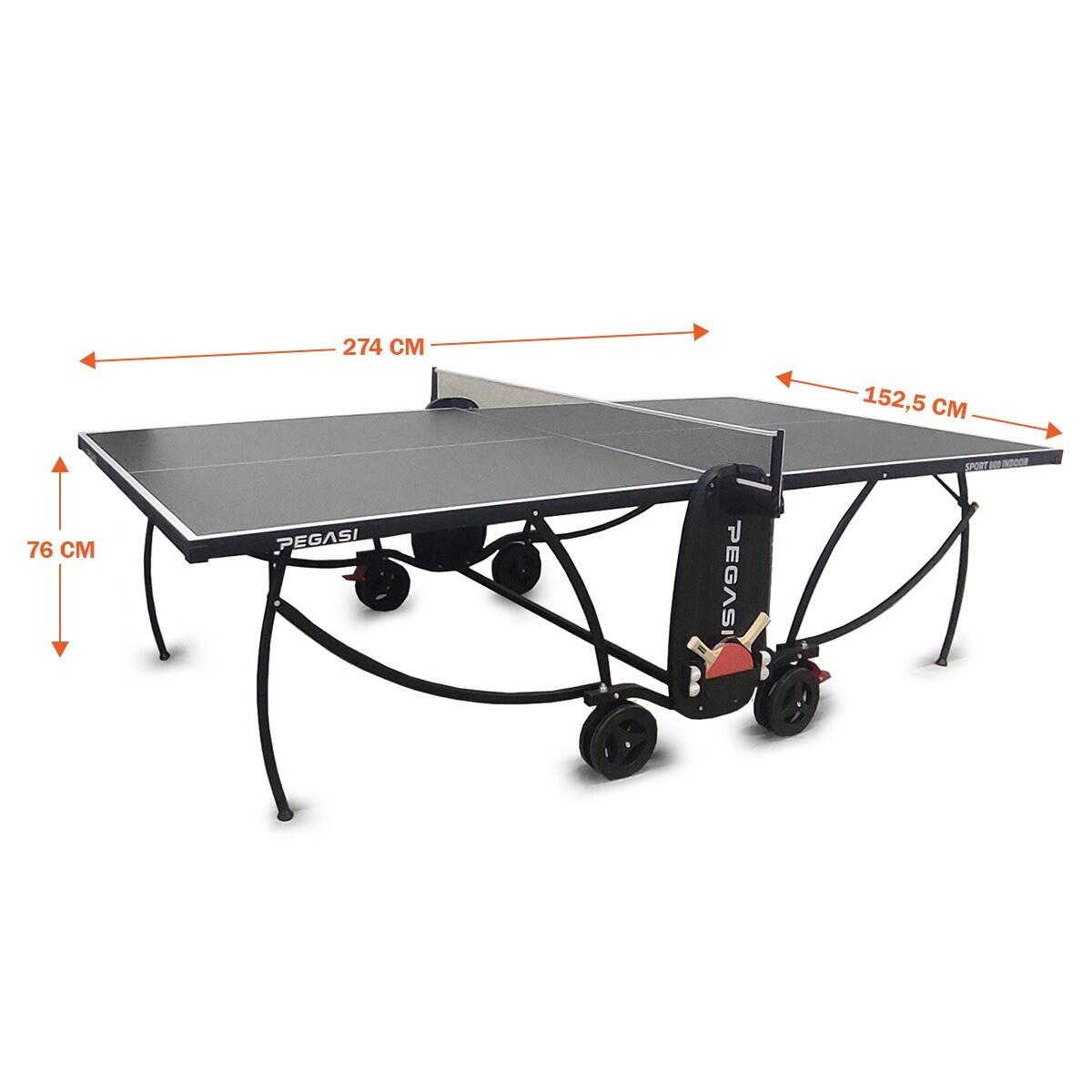 Table de tennis de table pegasi 800 noire intérieure 4/6