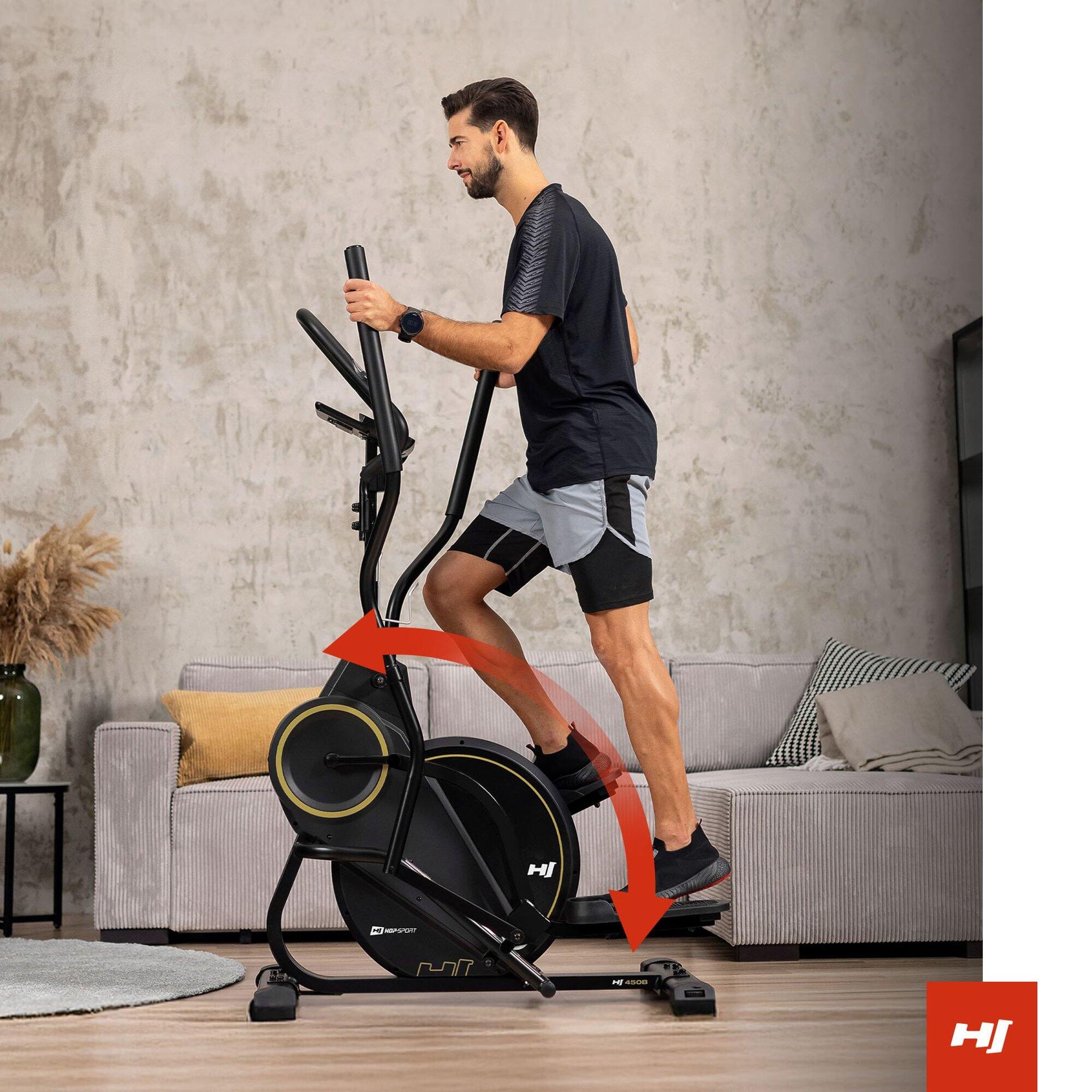 Vélo elliptique climber stepper magnétique Hop-Sport HS-450B Dynamic, Doré 3/7