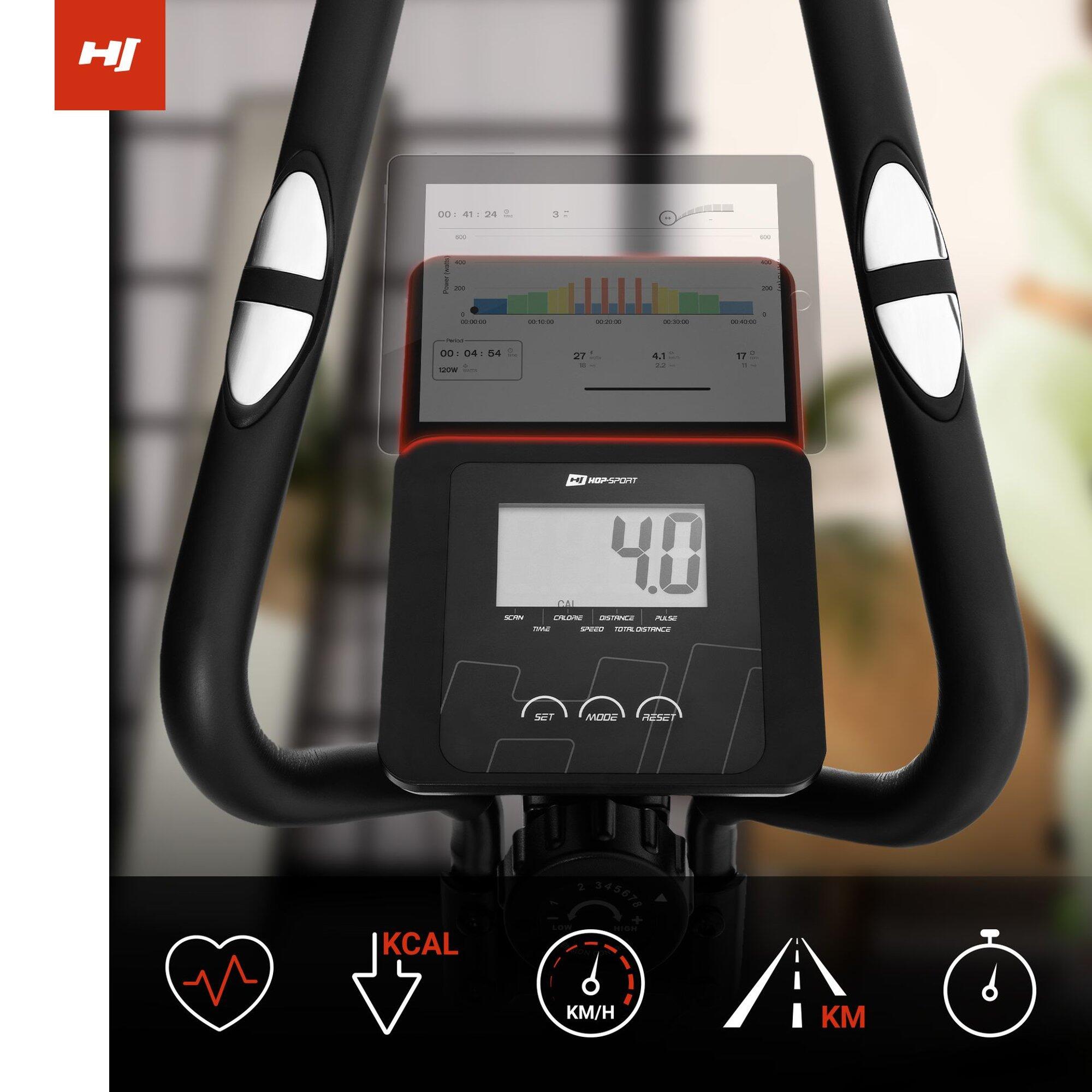 Vélo elliptique climber stepper magnétique Hop-Sport HS-450B Dynamic, Jaune 6/7