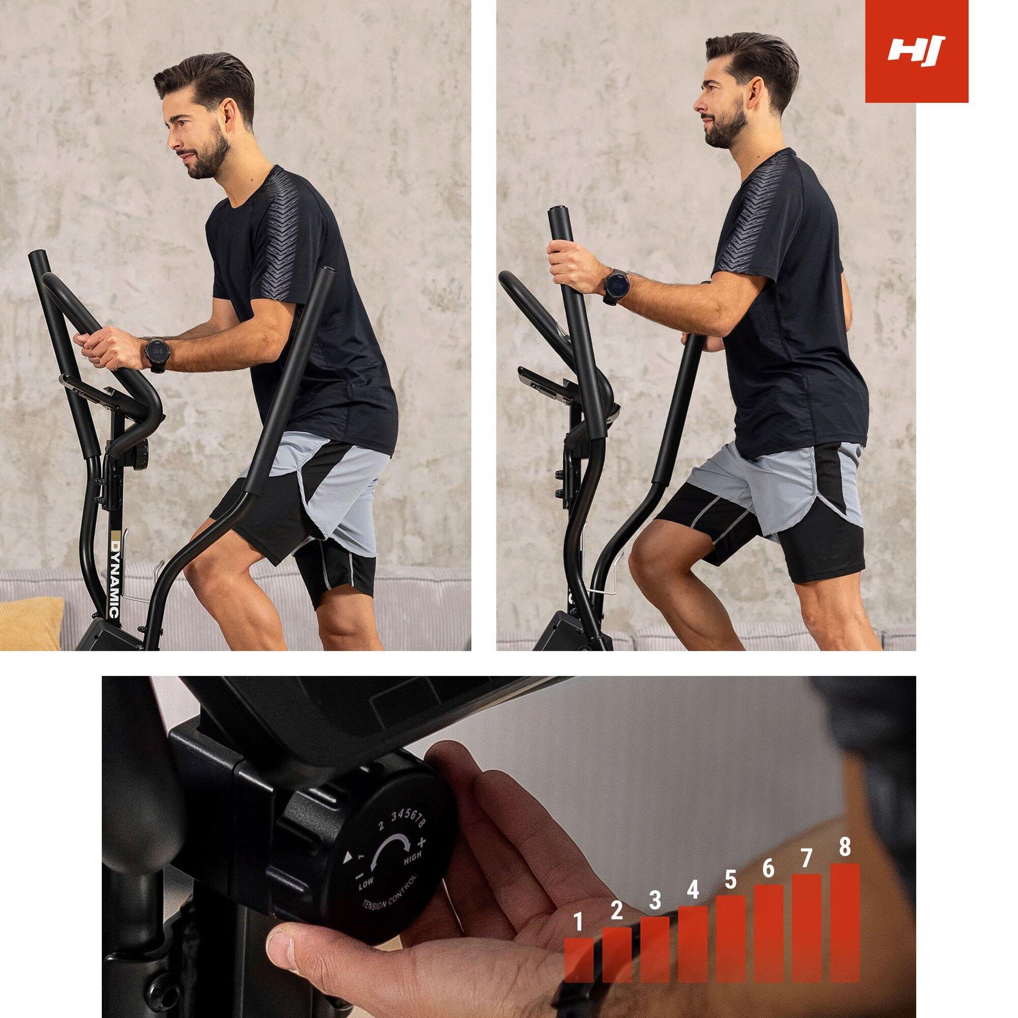 Vélo elliptique climber stepper magnétique Hop-Sport HS-450B Dynamic, Doré 5/7