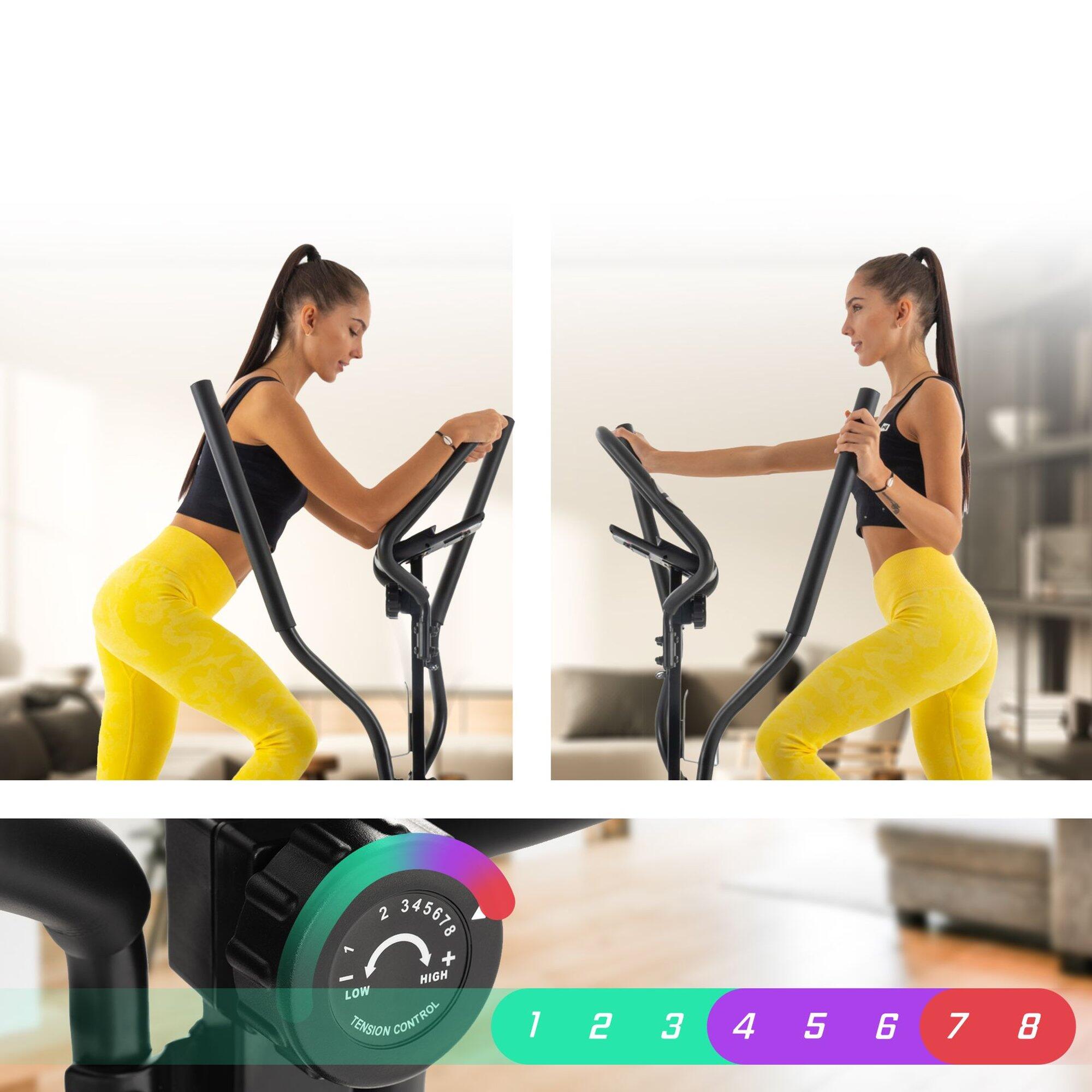 Vélo elliptique climber stepper magnétique Hop-Sport HS-450B Dynamic, Jaune 4/7