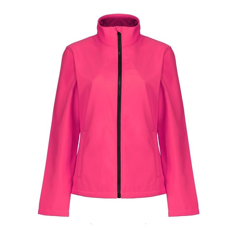 Womens/Ladies Ablaze Printable Softshell Jacket (Hot Pink/Black)