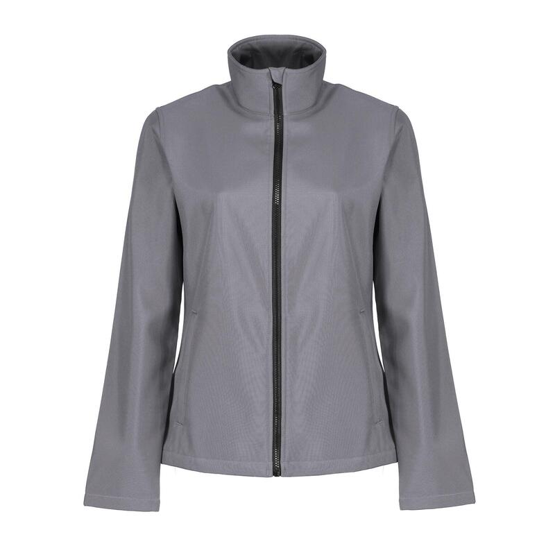 Womens/Ladies Ablaze Printable Softshell Jacket (Rock Grey/Black)