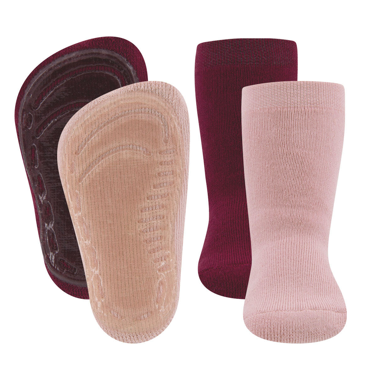 Bionmove - Chaussettes Antidérapantes Softstep, Lot De 2, Unies - Chaussettes - Rose|rouge - 39/42 - Decathlon