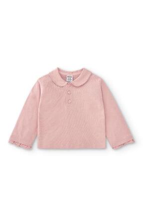 Polo de bebé niña rosa algodón