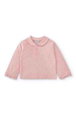 Polo de bebé niña rosa algodón