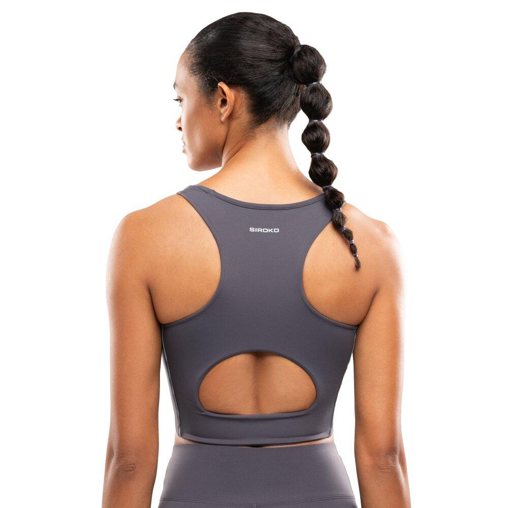 Sujetador running mujer Angkor Dark Gray Gris 2/7