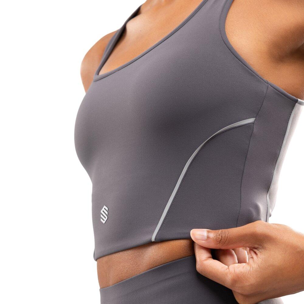Sujetador running mujer Angkor Dark Gray Gris 4/7