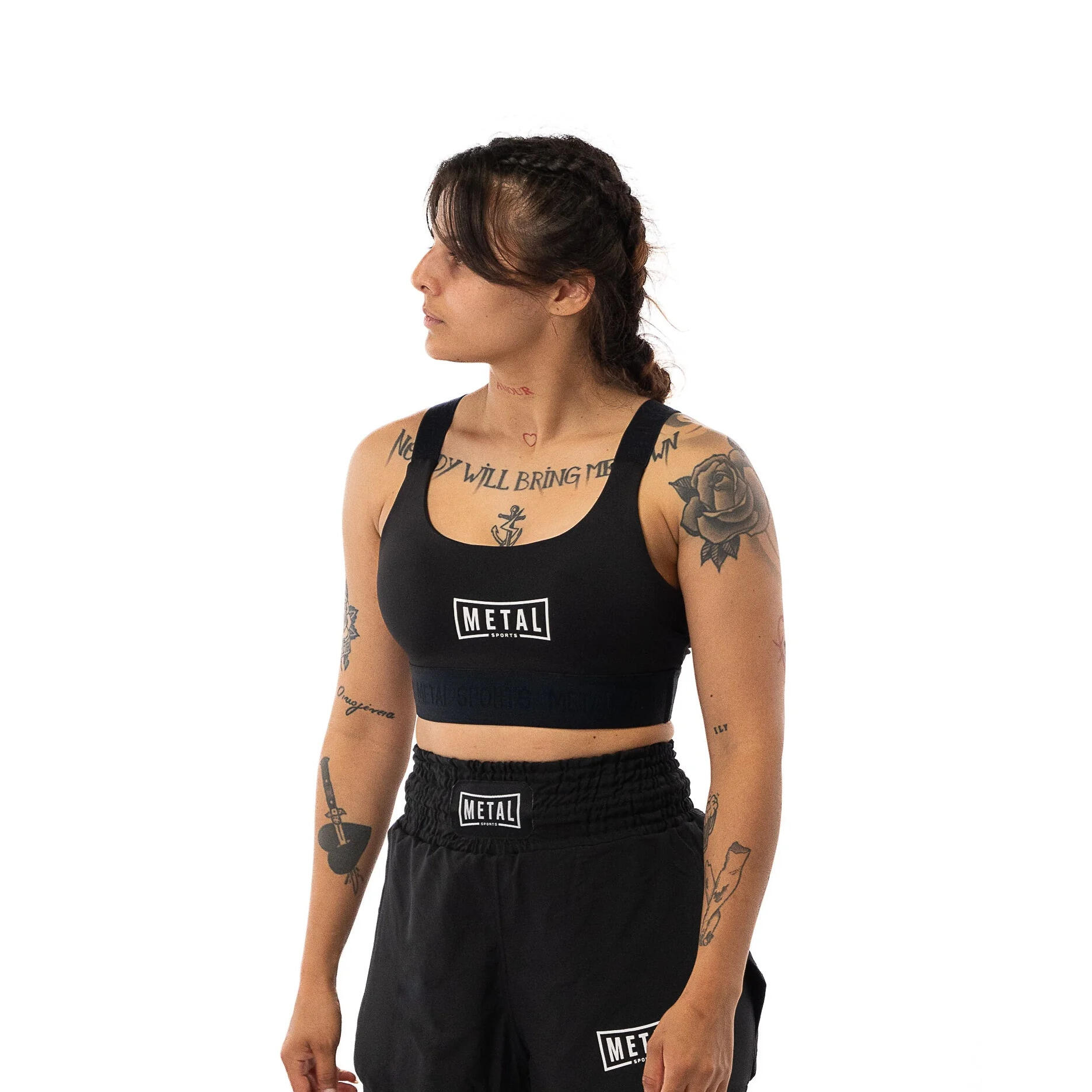 Metal Boxe - Brassière Elastique Femme Metal Boxe - Brassière - Noir - 42 M/l - Decathlon