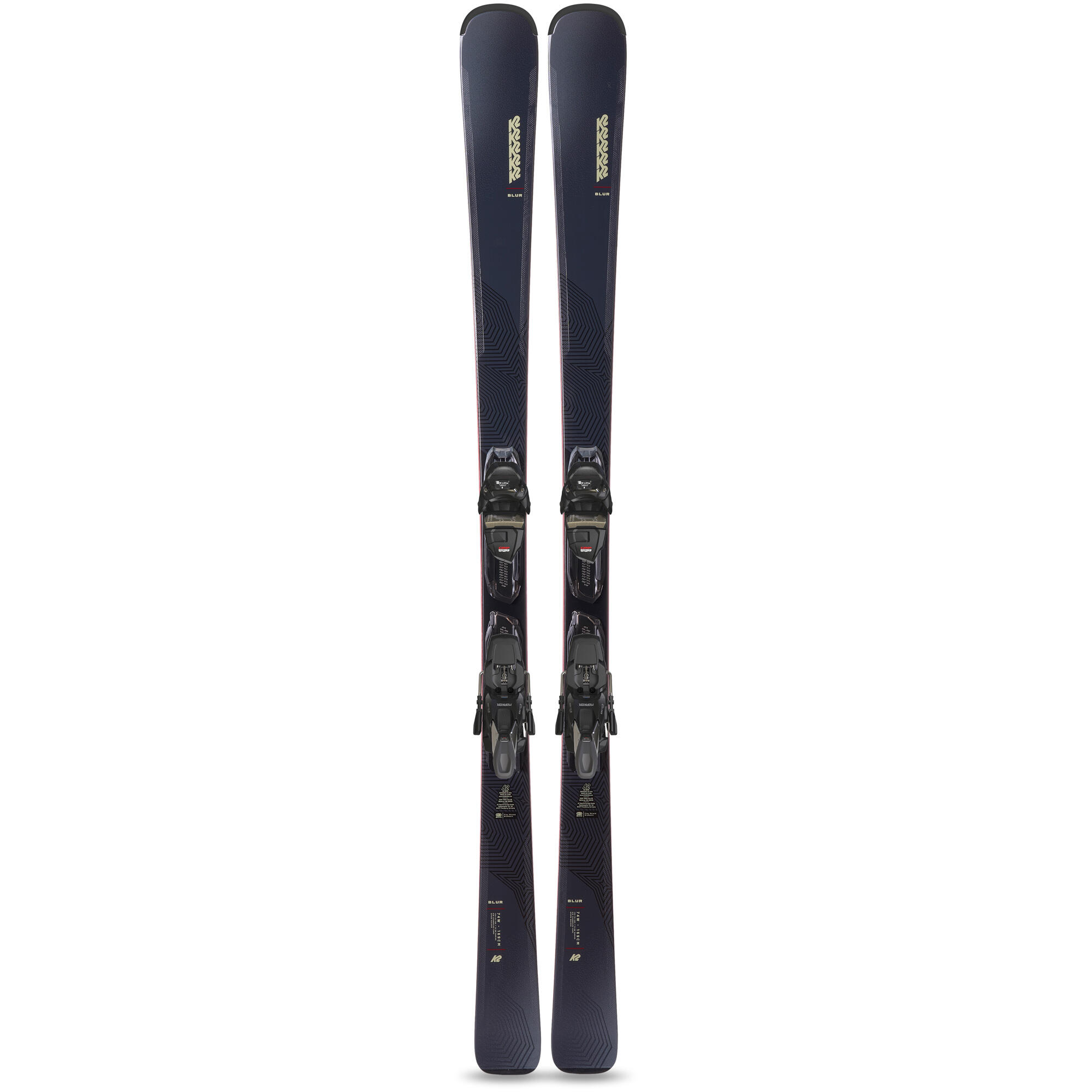 Narty damskie K2 BLUR 74 W - ERC 11 TCx light Quikclik black - anthracite SET