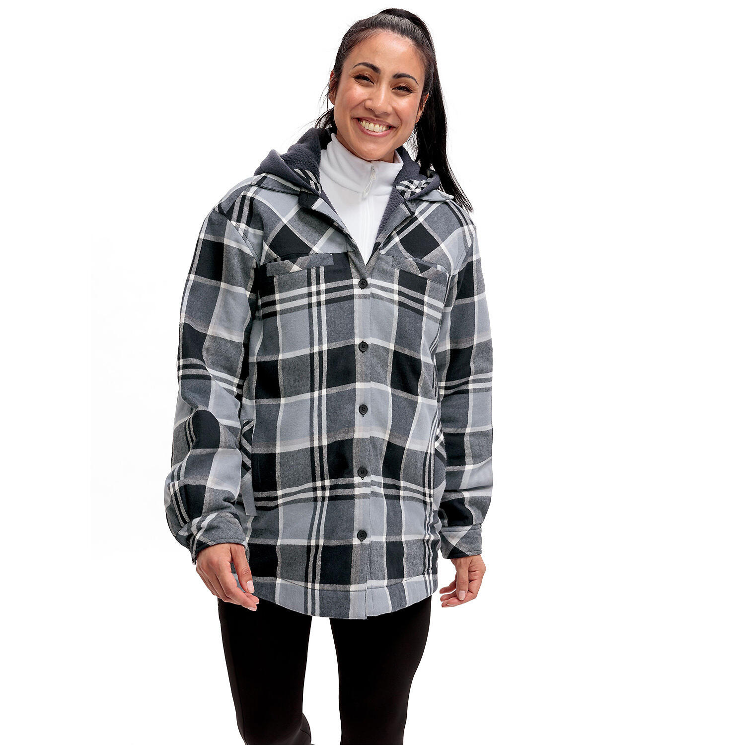 Giacca con cappuccio da donna Maier Sports Camquadri 3/6