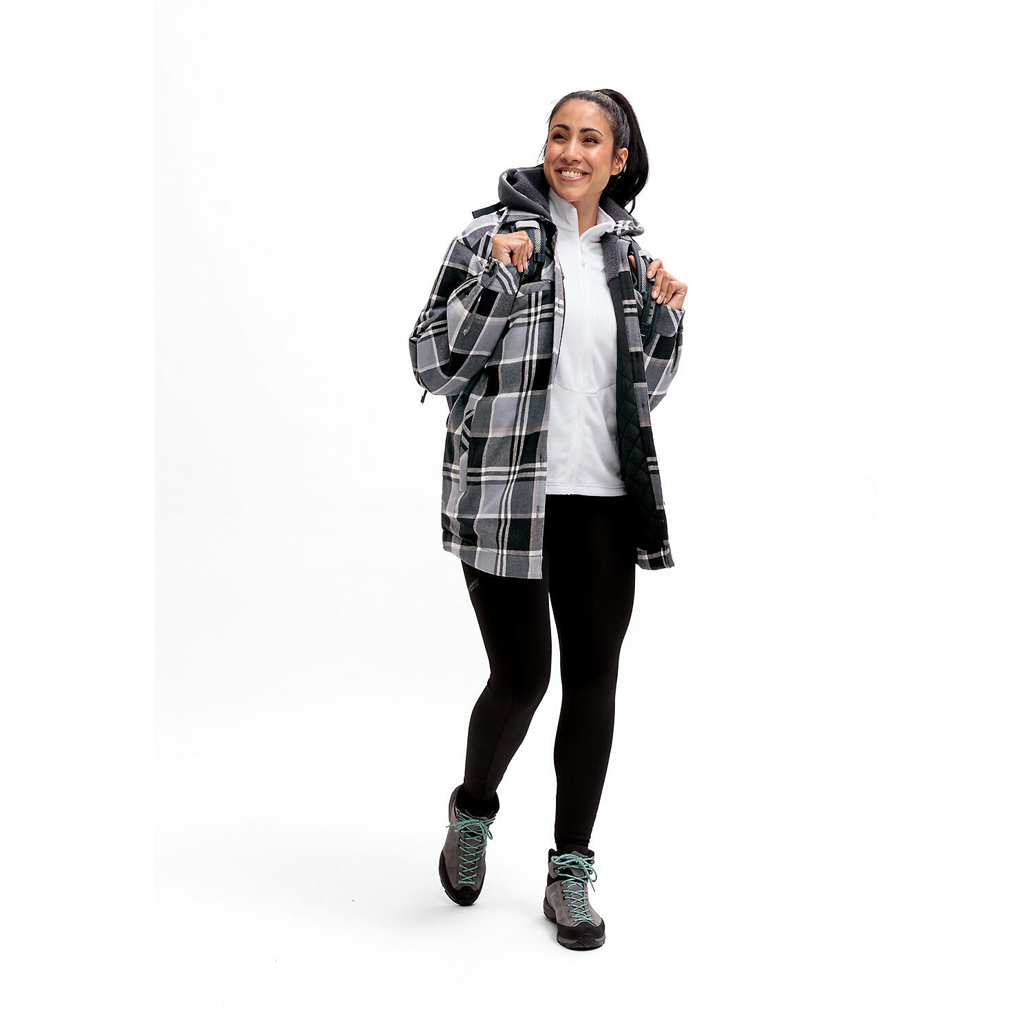 Giacca con cappuccio da donna Maier Sports Camquadri 6/6