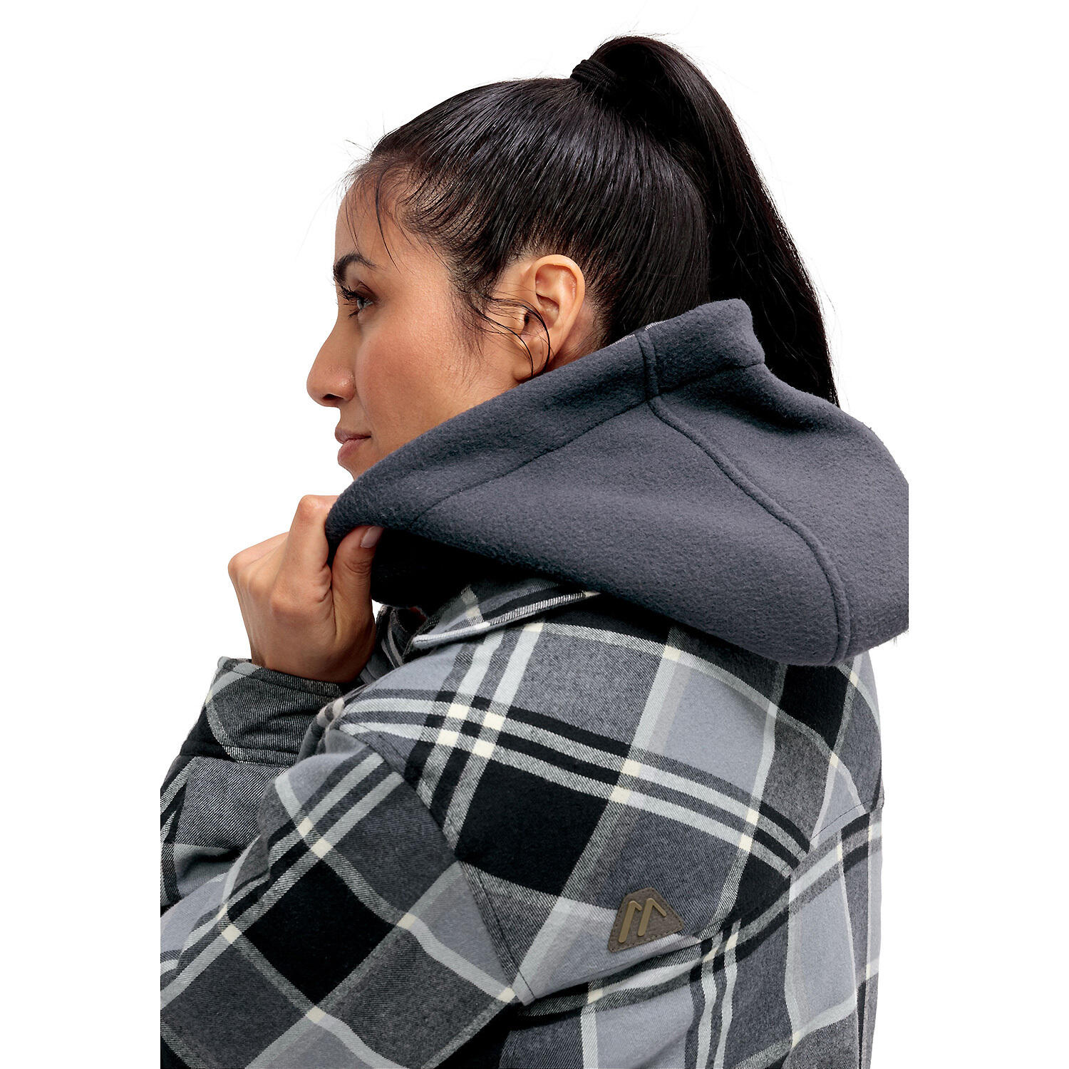 Giacca con cappuccio da donna Maier Sports Camquadri 5/6