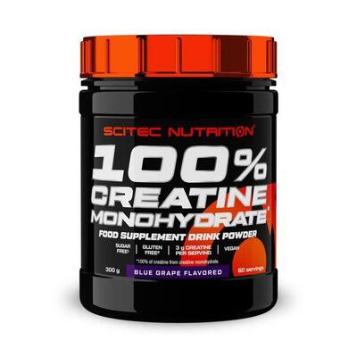 100% creatine monohydraat - 300g blauwe druif scitec nutrition