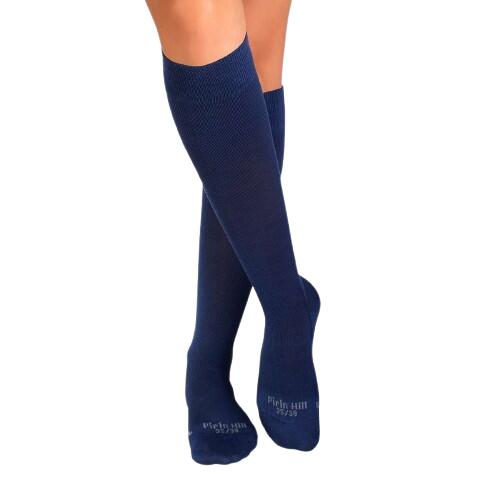 Skarpety uciskowe 3/4 z bawełny merceryzowanej w kolorze ciemnoniebieskim