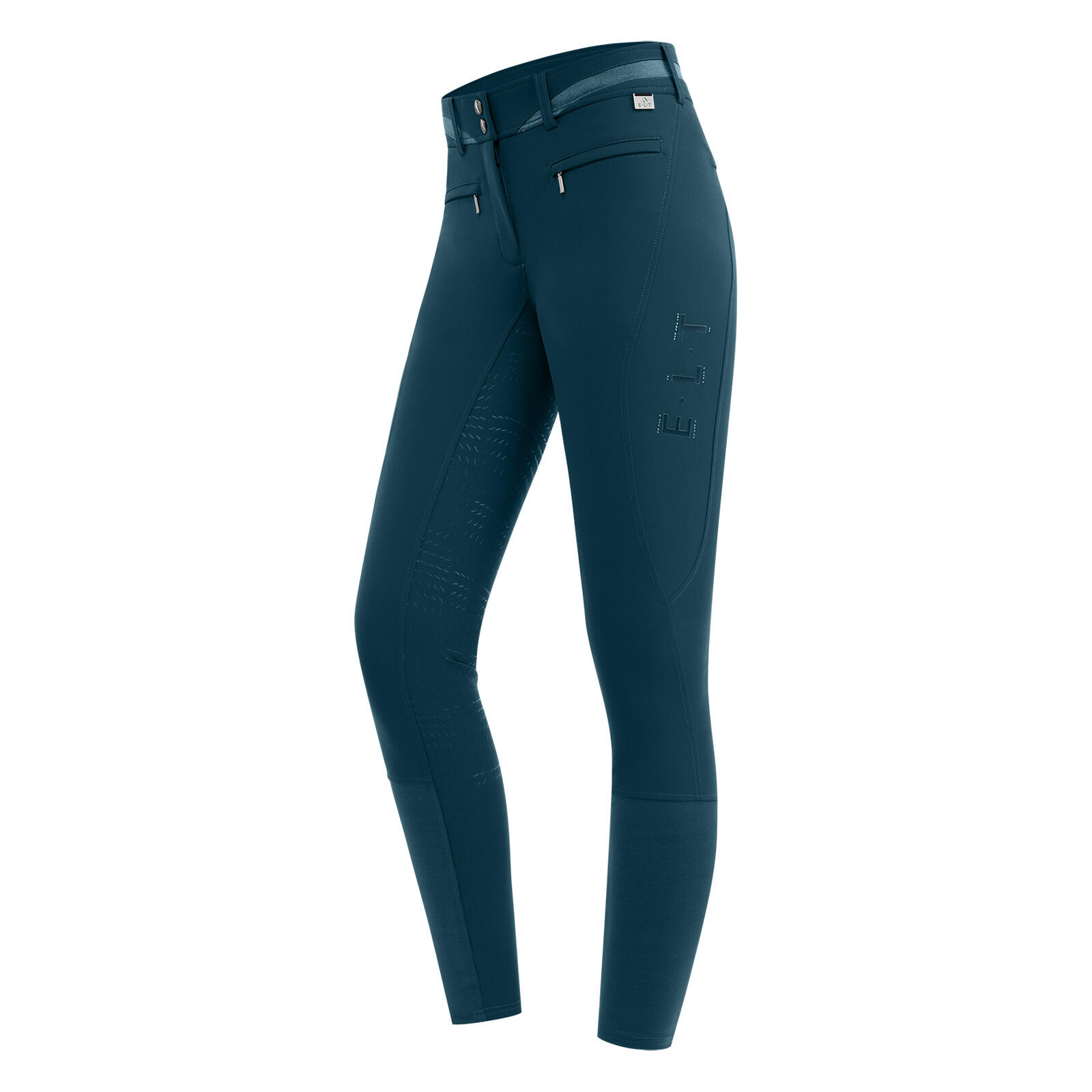 Elt - Pantalon Équitation Taille Haute Femme Elt Maja Glam - Pantalon D'Équitation - Bleu|turquoise - Decathlon