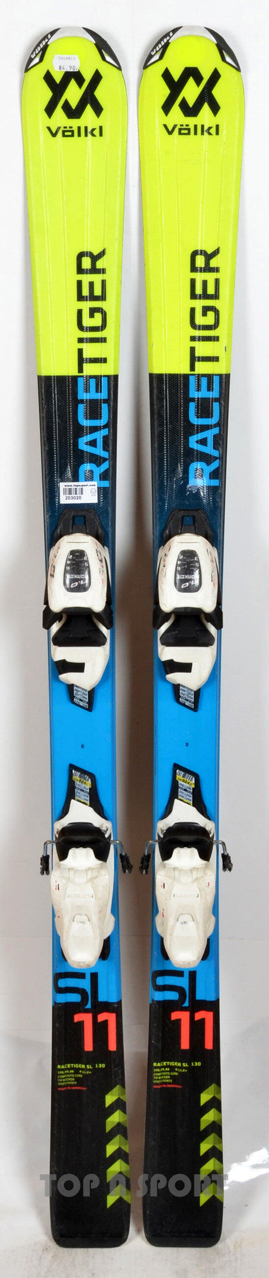 RECONDITIONNE - Skis junior Völkl RACETIGER SL MOTION JR black/yellow - BON 4/5