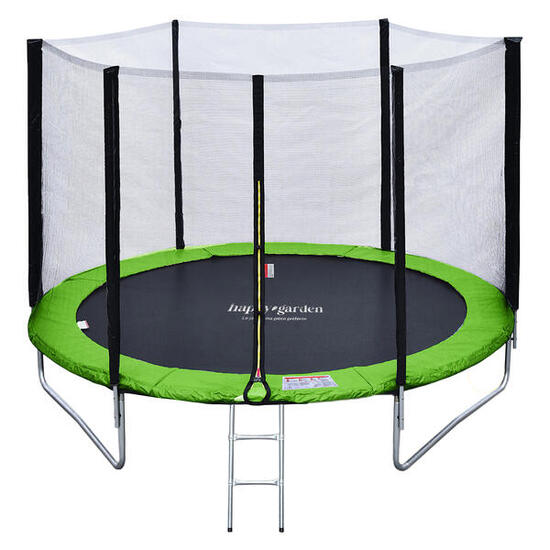 Trampoline 245cm réversible vert/bleu CANBERRA + échelle, bâche et kit d'ancrage