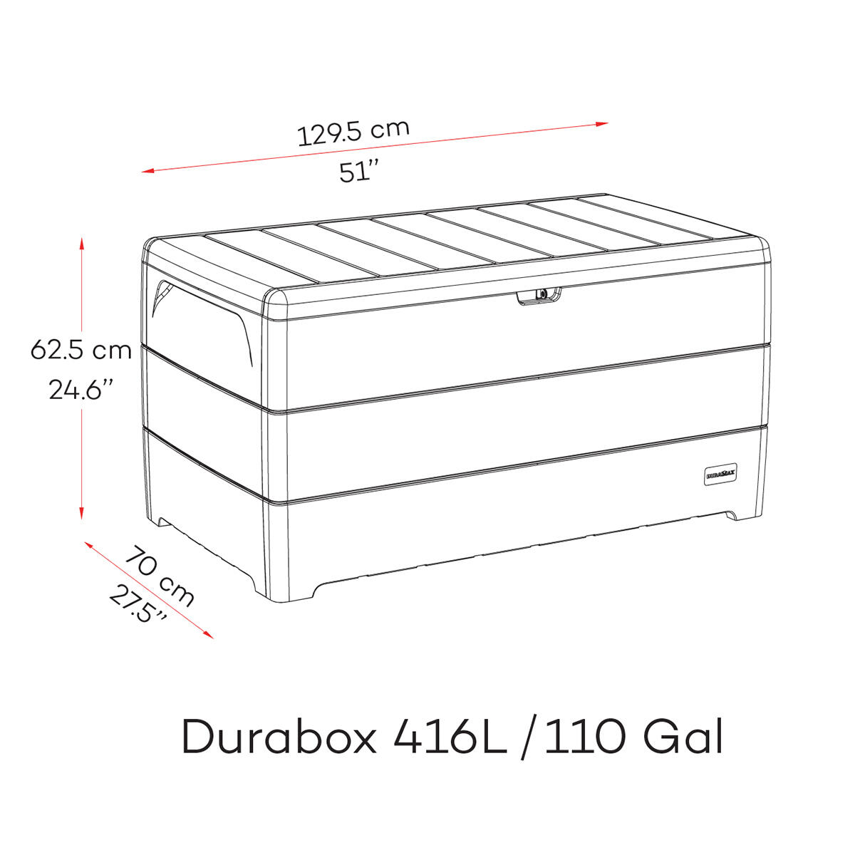 Arcón baúl 416 L PVC marrón 3/7